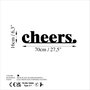 Wallity Cheers Escultura de pared de metal Negra